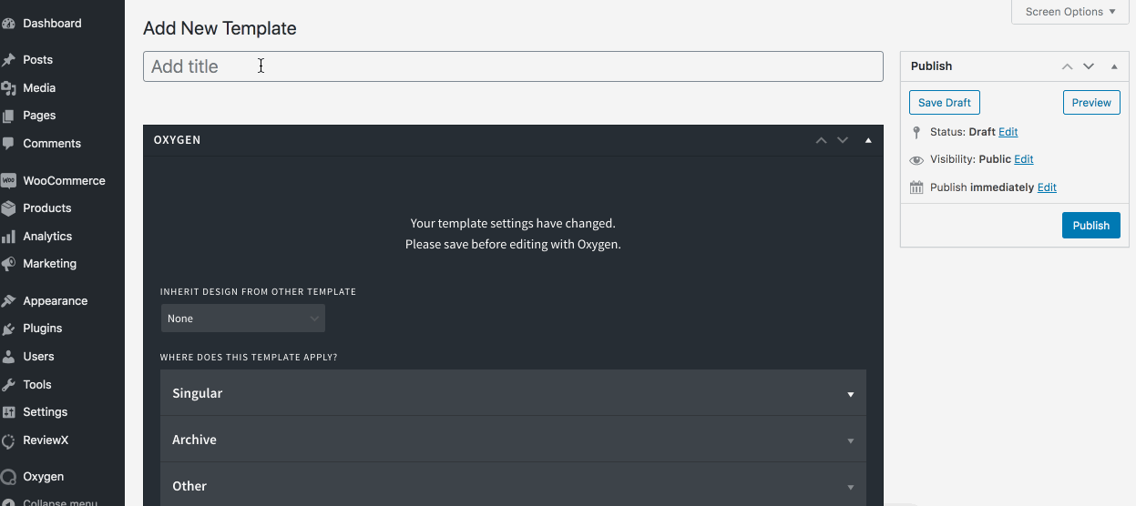 rvx oxy template create