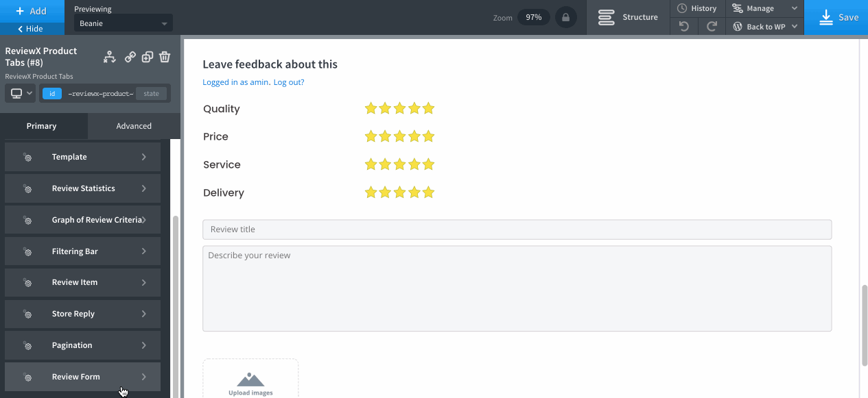 How To Display Multi-Criteria Customer Reviews In Oxygen Builder 14 multi-criteria customer reviews