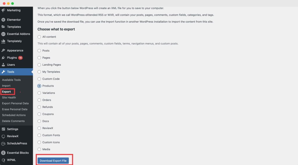 How To Export Stunning Customer Reviews From WooCommerce 31 export customer Reviews ReviewX