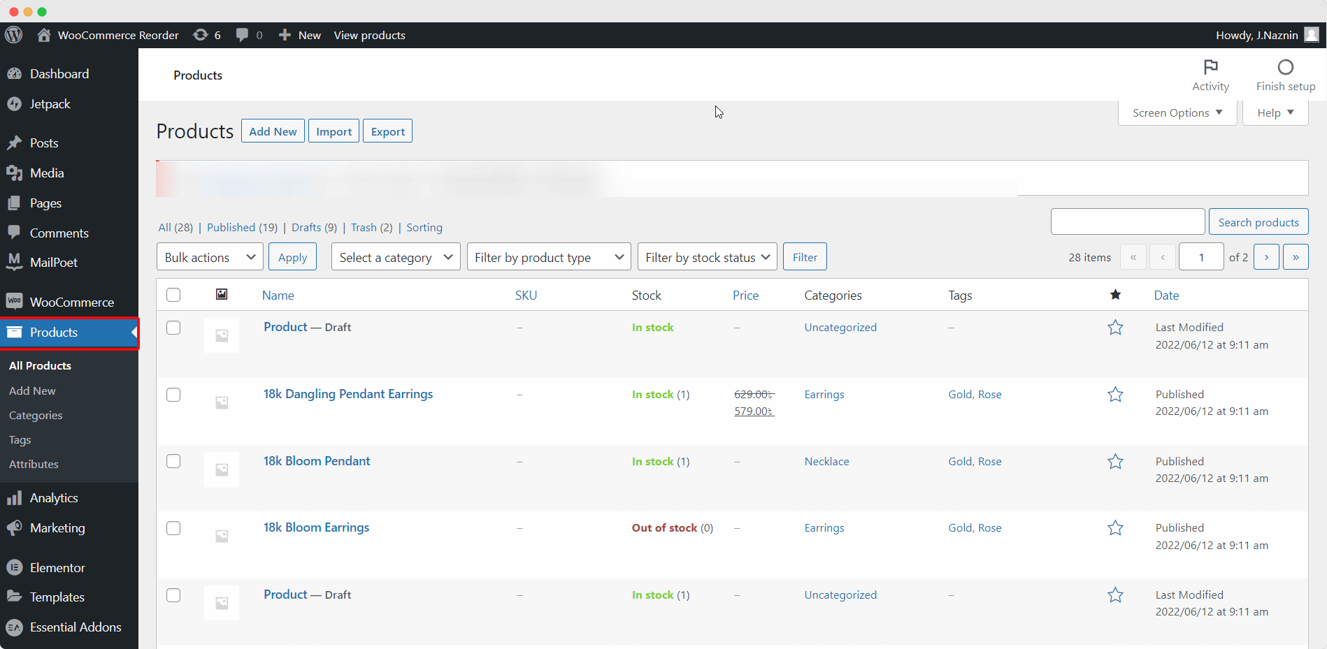 Reorder products in WooCommerce