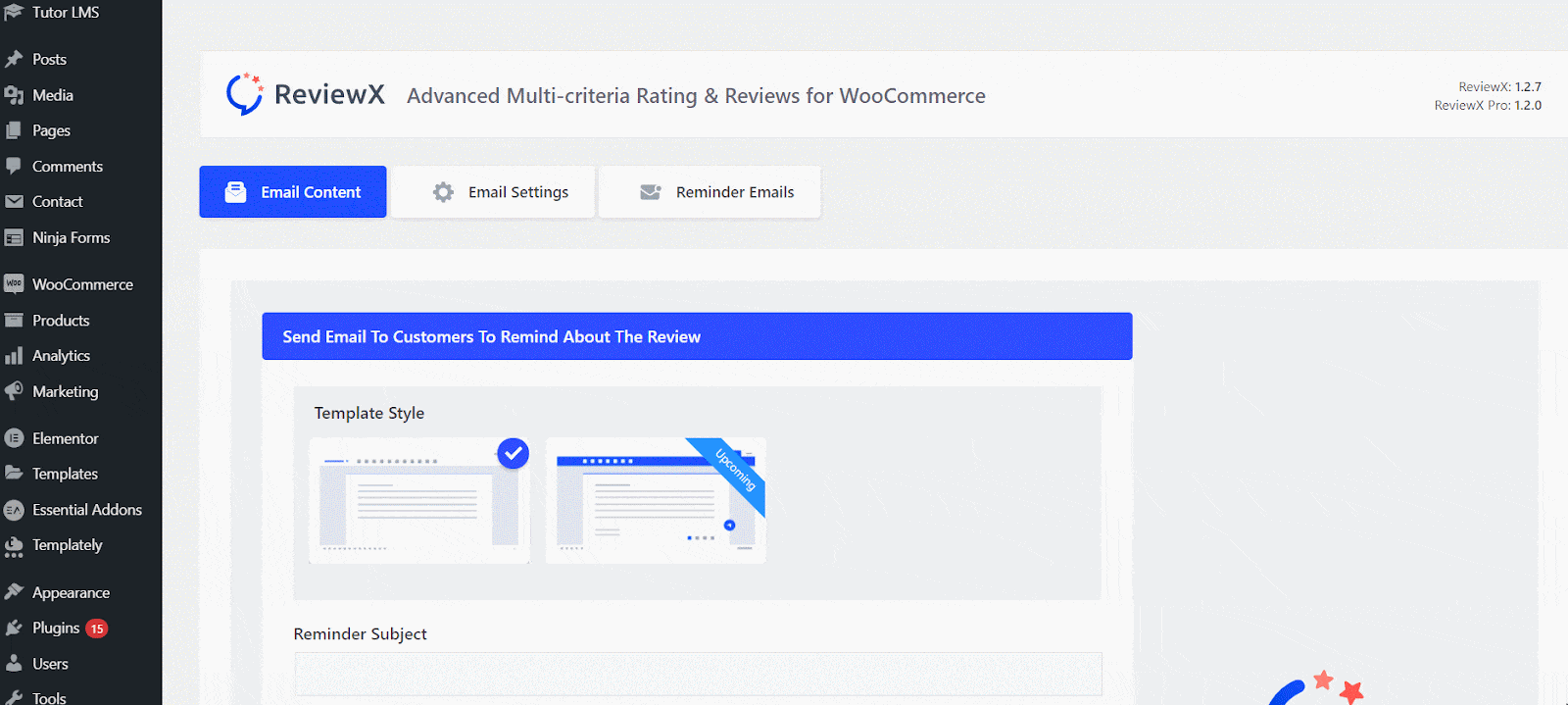 Review Reminder Email