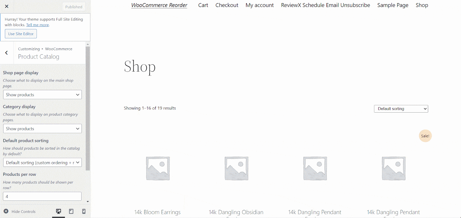 Reorder products in WooCommerce