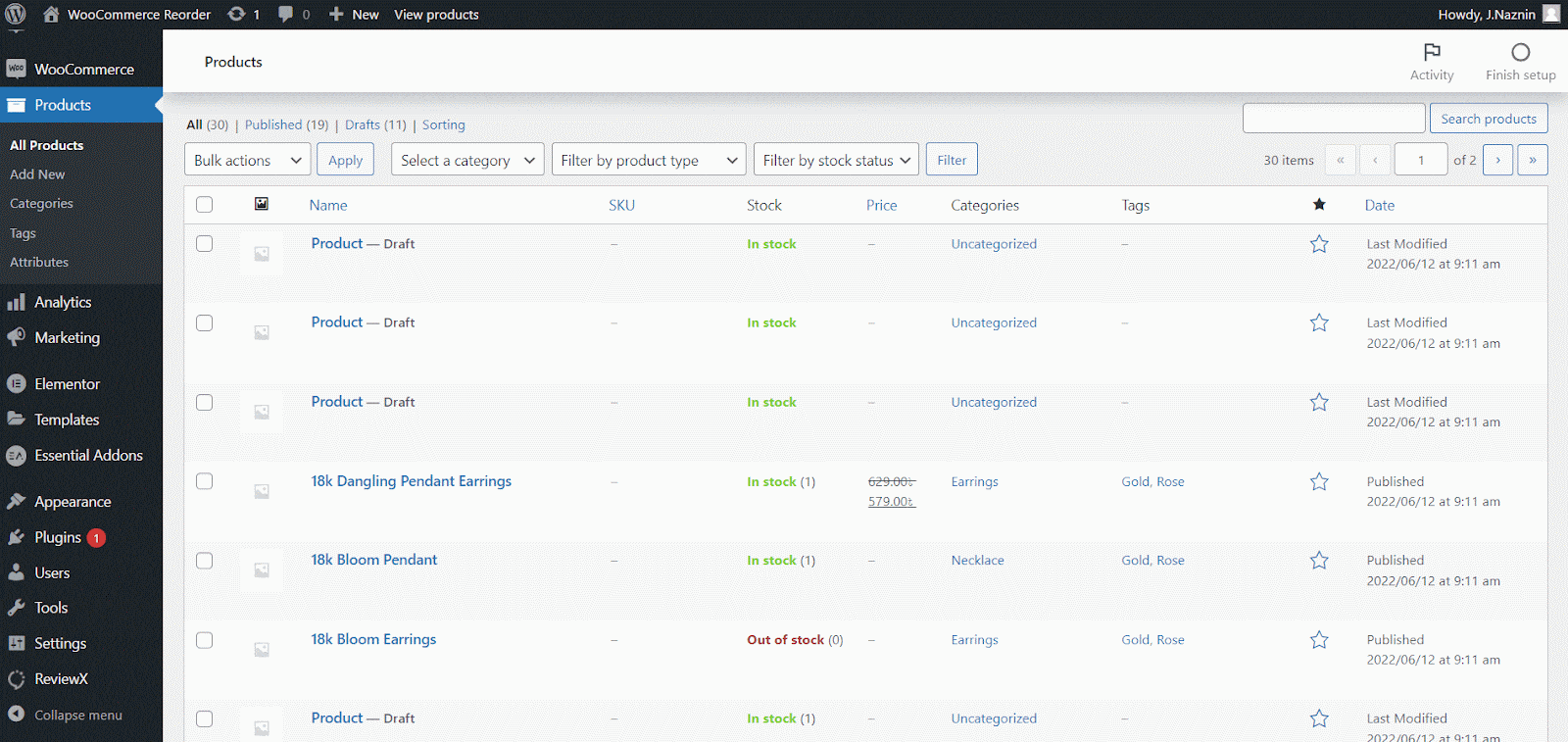 Reorder products in WooCommerce
