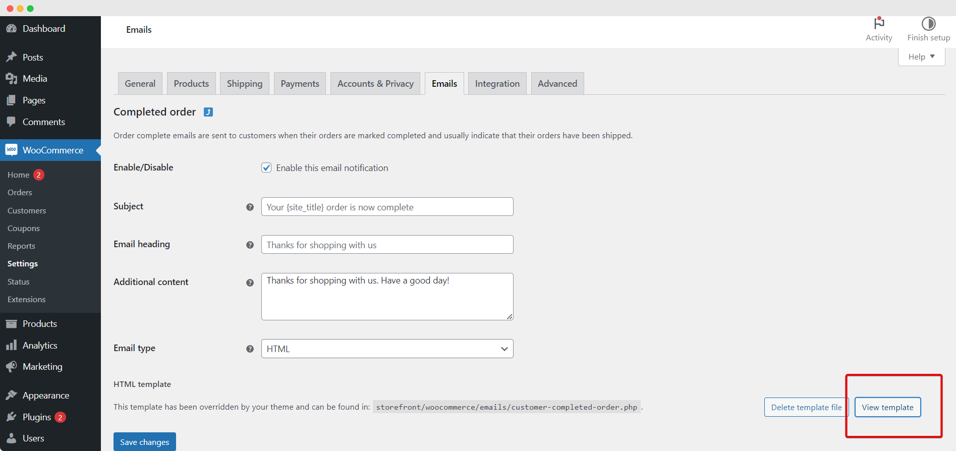 How To Customize WooCommerce Emails: Step By Step Guide 10 Customize WooCommerce Email